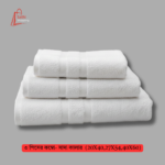 টেরি কাপড়ের টাওয়াল ৩ পিসের কম্বো- সাদা কালার