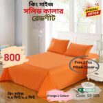 Orange 2 Bedsheet Set (King Size) SB15