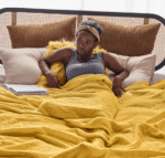 Yellow Colour Waffle Blanket B9 - Image 2