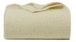 Cream Colour Waffle Blanket B11 - Image 3