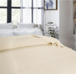 Cream Colour Waffle Blanket B11 - Image 2