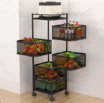 5 Layer Square Shape Kitchen Rack