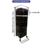 5 Layer Square Shape Kitchen Rack - Image 3