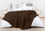 Marron Colour Waffle Blanket