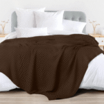 Marron Colour Waffle Blanket