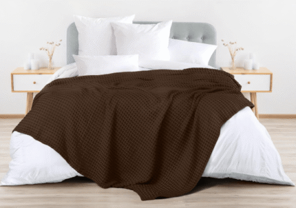 Marron Colour Waffle Blanket