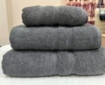 টেরি কাপড়ের  টাওয়াল  ৩ পিসের কম্বো- অ্যাশ কালার - Image 2