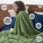 Mint Green Waffle Blanket B5 - Image 2