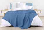 Blue Colour Waffle Blanket B4