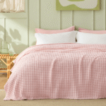 Pink Colour Waffle Blanket B6