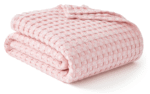 Pink Colour Waffle Blanket B6 - Image 4