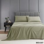 KING SIZE SOLID COLOUR 100%COTTON BEDSHEET