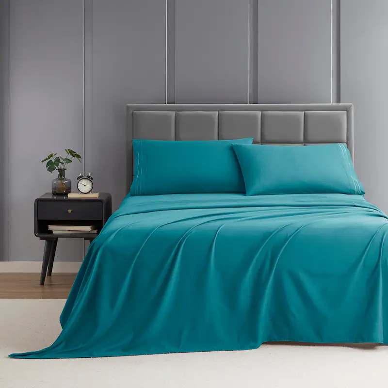 Clara-Clark-Premium-1800-Series-Ultra-soft-Deep-Pocket-Bed-Sheet-Set (1) KING SIZE SOLID COLOUR 100%COTTON BEDSHEET - Image 1