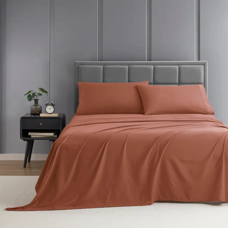 Clara-Clark-Premium-1800-Series-Ultra-soft-Deep-Pocket-Bed-Sheet-Set (6) KING SIZE SOLID COLOUR 100%COTTON BEDSHEET - Image 1