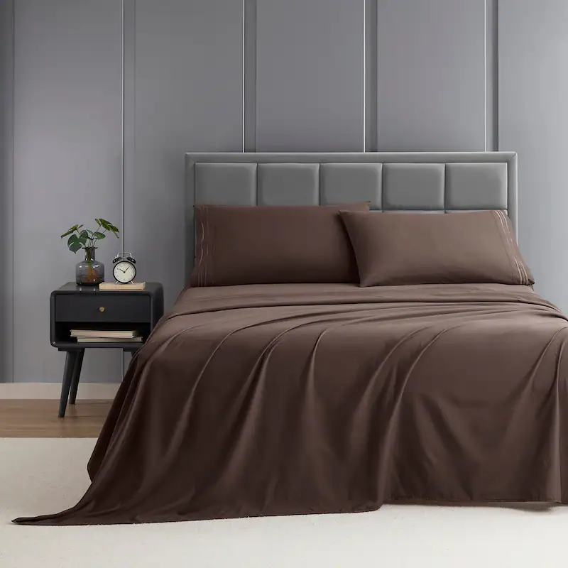 Clara-Clark-Premium-1800-Series-Ultra-soft-Deep-Pocket-Bed-Sheet-Set (7) KING SIZE SOLID COLOUR 100%COTTON BEDSHEET - Image 1