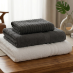 টেরি কাপড়ের টাওয়াল ৩ পিসের কম্বো  ১০০% কটন