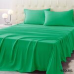 KING SIZE SOLID COLOUR 100%COTTON BEDSHEET