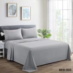 KING SIZE SOLID COLOUR 100%COTTON BEDSHEET