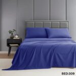 KING SIZE SOLID COLOUR 100%COTTON BEDSHEET