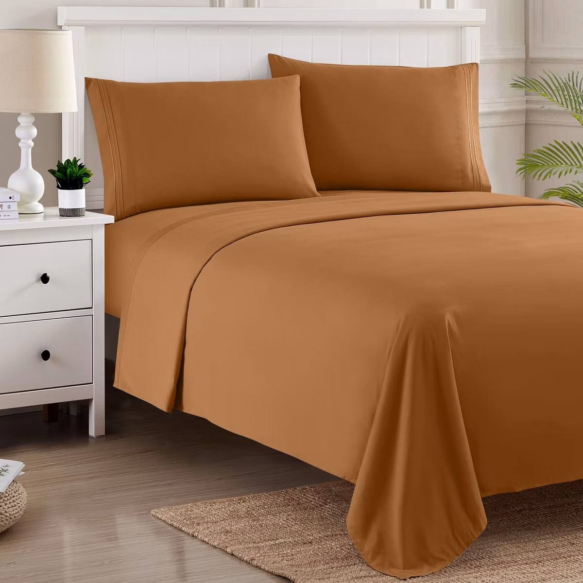 KING SIZE SOLID COLOUR 100%COTTON BEDSHEET