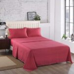 KING SIZE SOLID COLOUR 100%COTTON BEDSHEET