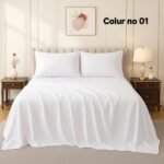 KING SIZE SOLID COLOUR 100% COTTON BEDSHEET (color no-1)