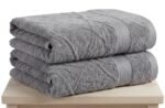 ২ পিস টাওয়াল কম্বো সেট  VIP Ash color towel