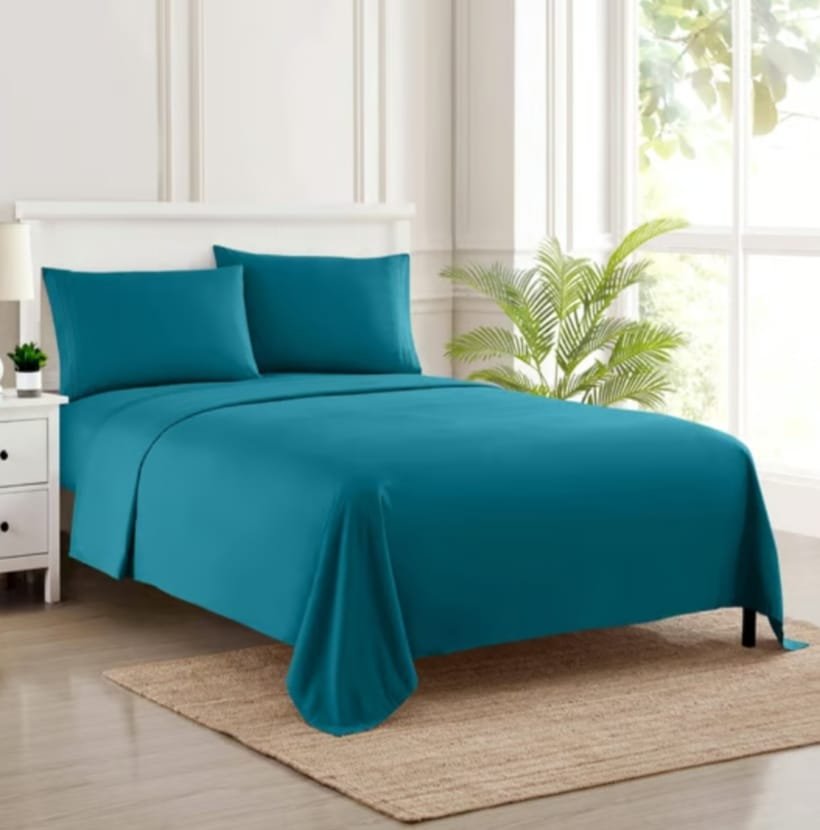 16 KING SIZE SOLID COLOUR 100% COTTON BEDSHEET (color no-26) - Image 1