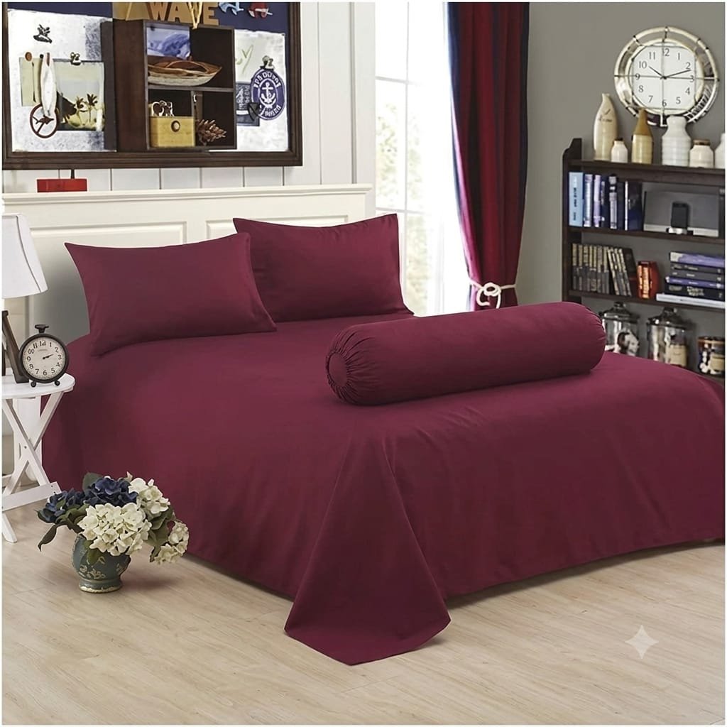 527 KING SIZE SOLID COLOUR 100% COTTON BEDSHEET (color no-529) - Image 1