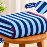 1 পিস   গোসলের টাওয়াল Blue & white color