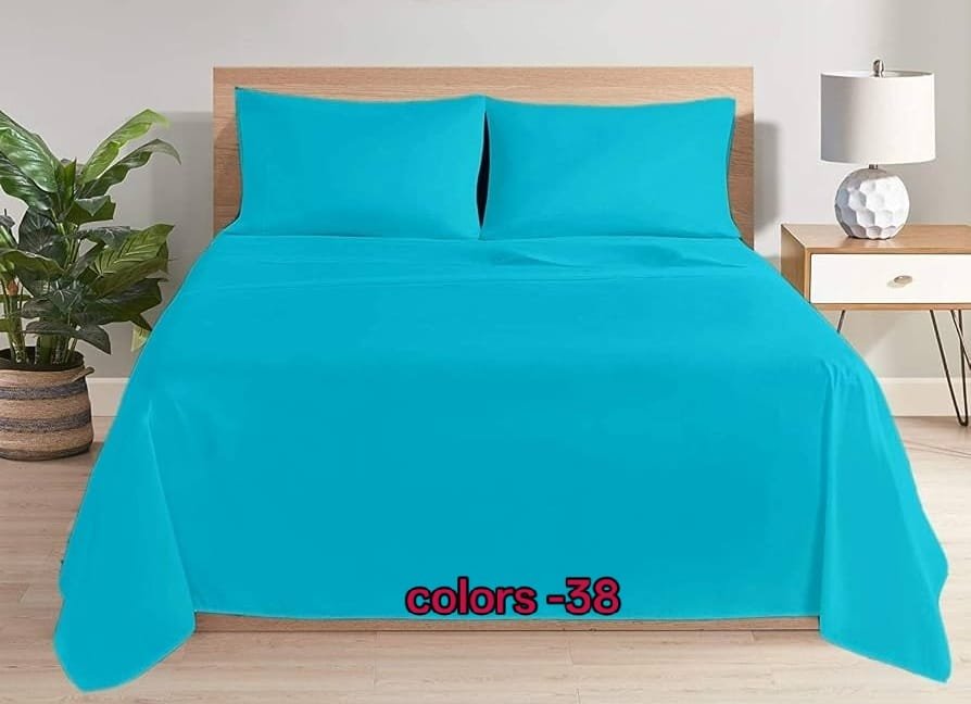 38 KING SIZE SOLID COLOUR 100% COTTON BEDSHEET (color no-38) - Image 1