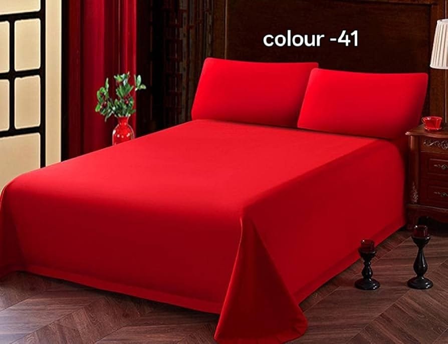 41 KING SIZE SOLID COLOUR 100% COTTON BEDSHEET (color no-41) - Image 1