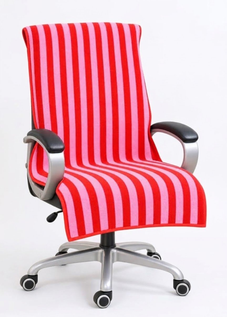 9 1 পিস চেয়ার কভার টাওয়াল Red color - Image 1