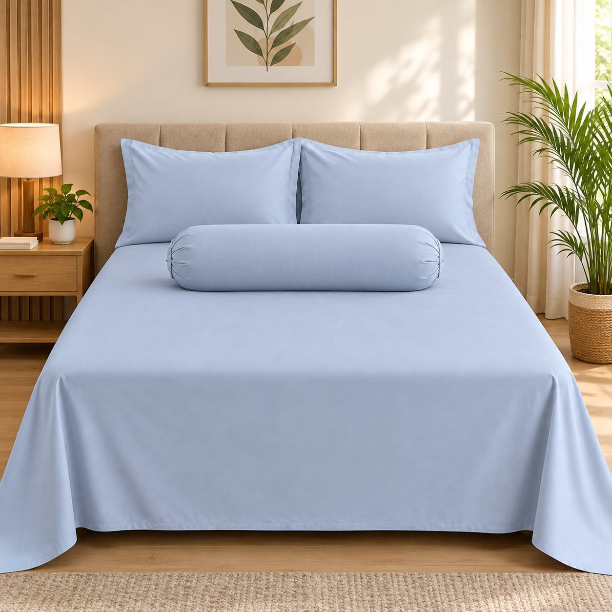 IMG-20261027-WA0005 KING SIZE SOLID COLOUR 100% COTTON BEDSHEET (color no-543) - Image 1