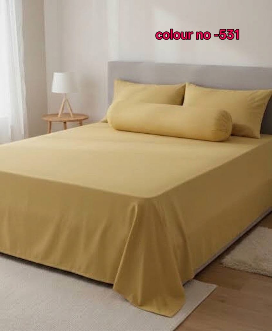 WhatsApp Image 2026-09-23 at 12.00.42 AM KING SIZE SOLID COLOUR 100% COTTON BEDSHEET (color no-531) - Image 1