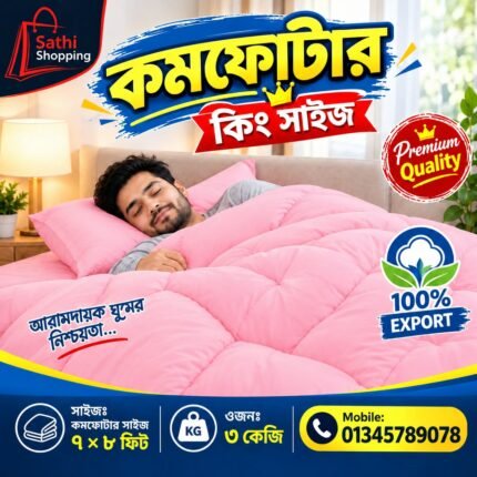 Comforter এক পিস কমফোটার (color no-3) pink color